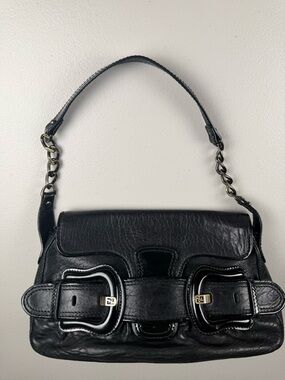 Fendi Pebbled Patent Small Leather Bag